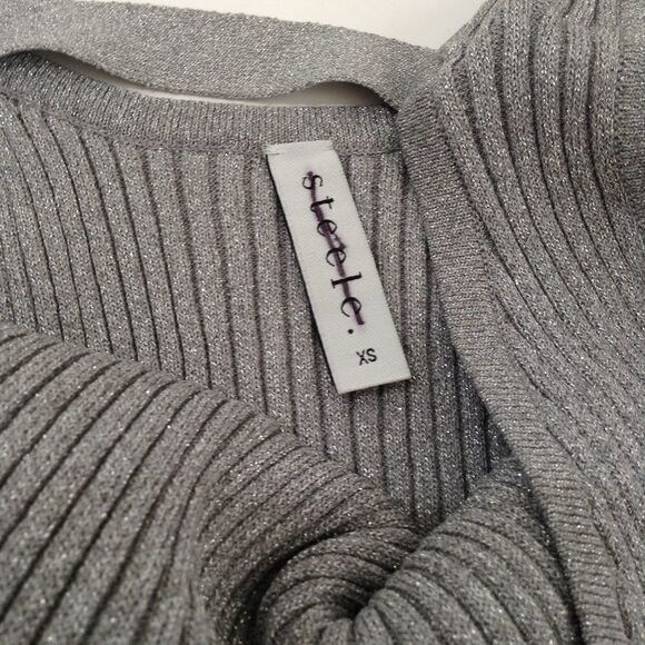 Anthropologie Steele Silvery Sleek V-Neck Jumpsuit - Picture 7 of 8